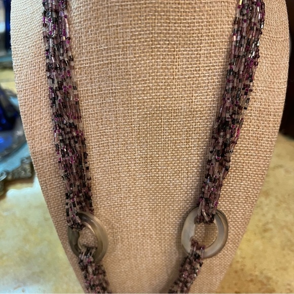 Coldwater Creek multi-colored bead necklace - Picture 3 of 9